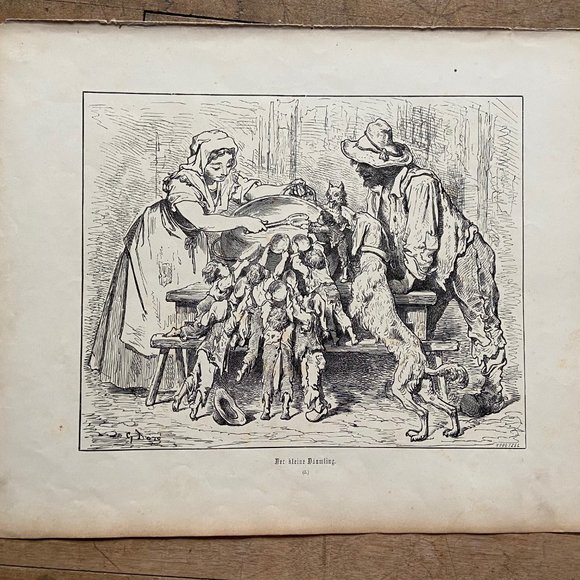 Gustave Dore, Antique Print, Fairytales Told - Picture 1 of 5